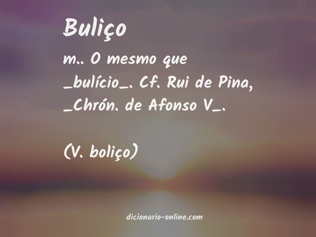 Significado de buliço