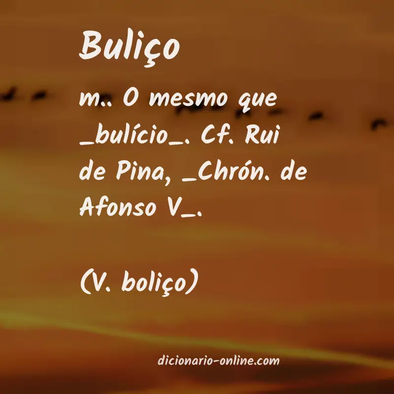 Significado de buliço