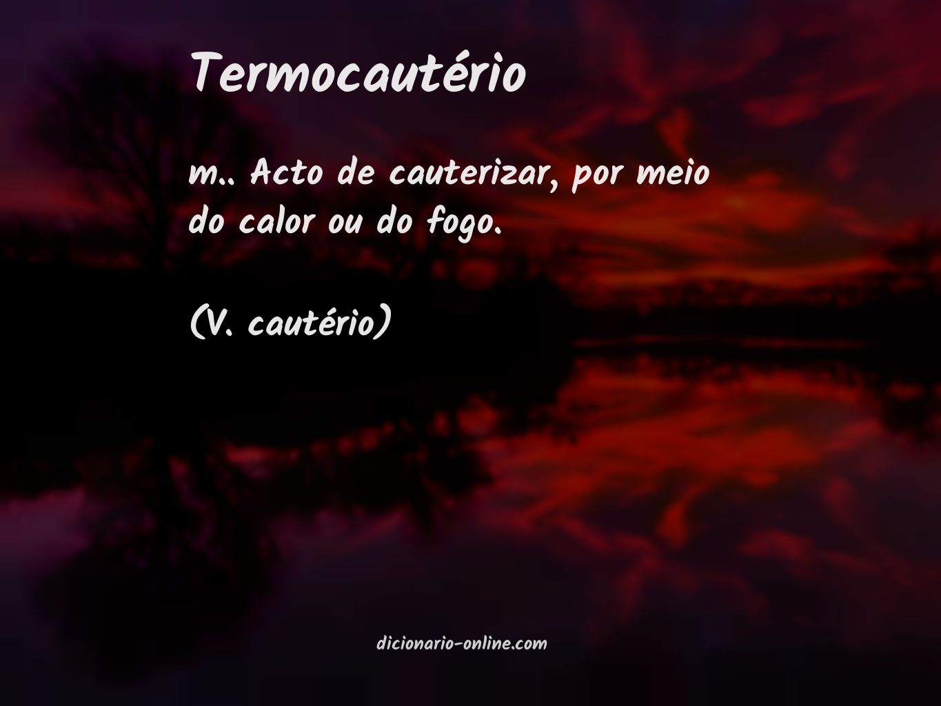 Significado de termocautério