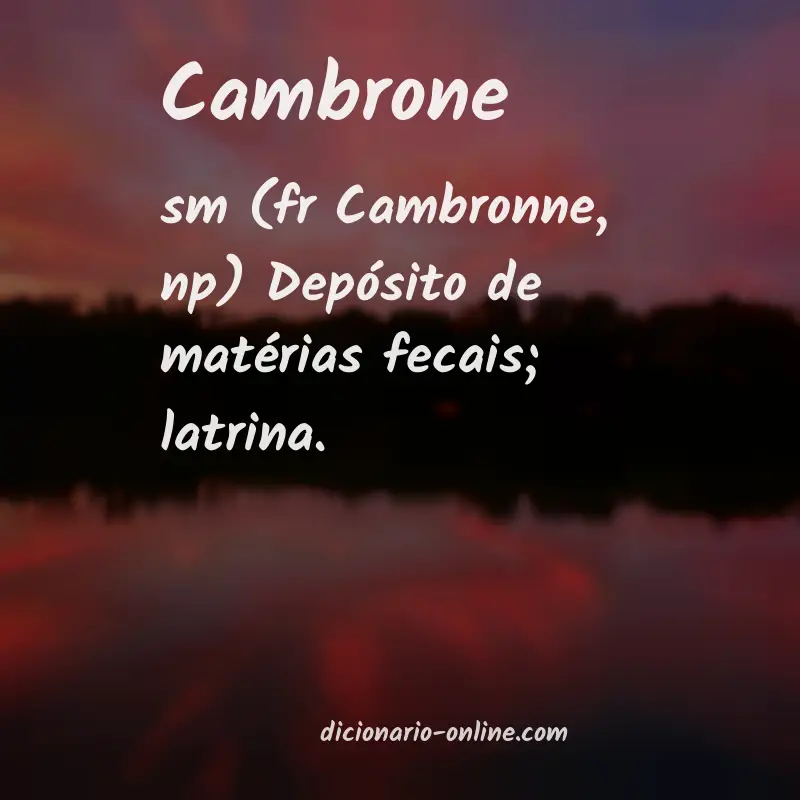 Significado de cambrone
