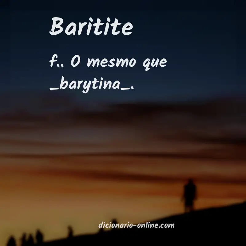 Significado de baritite