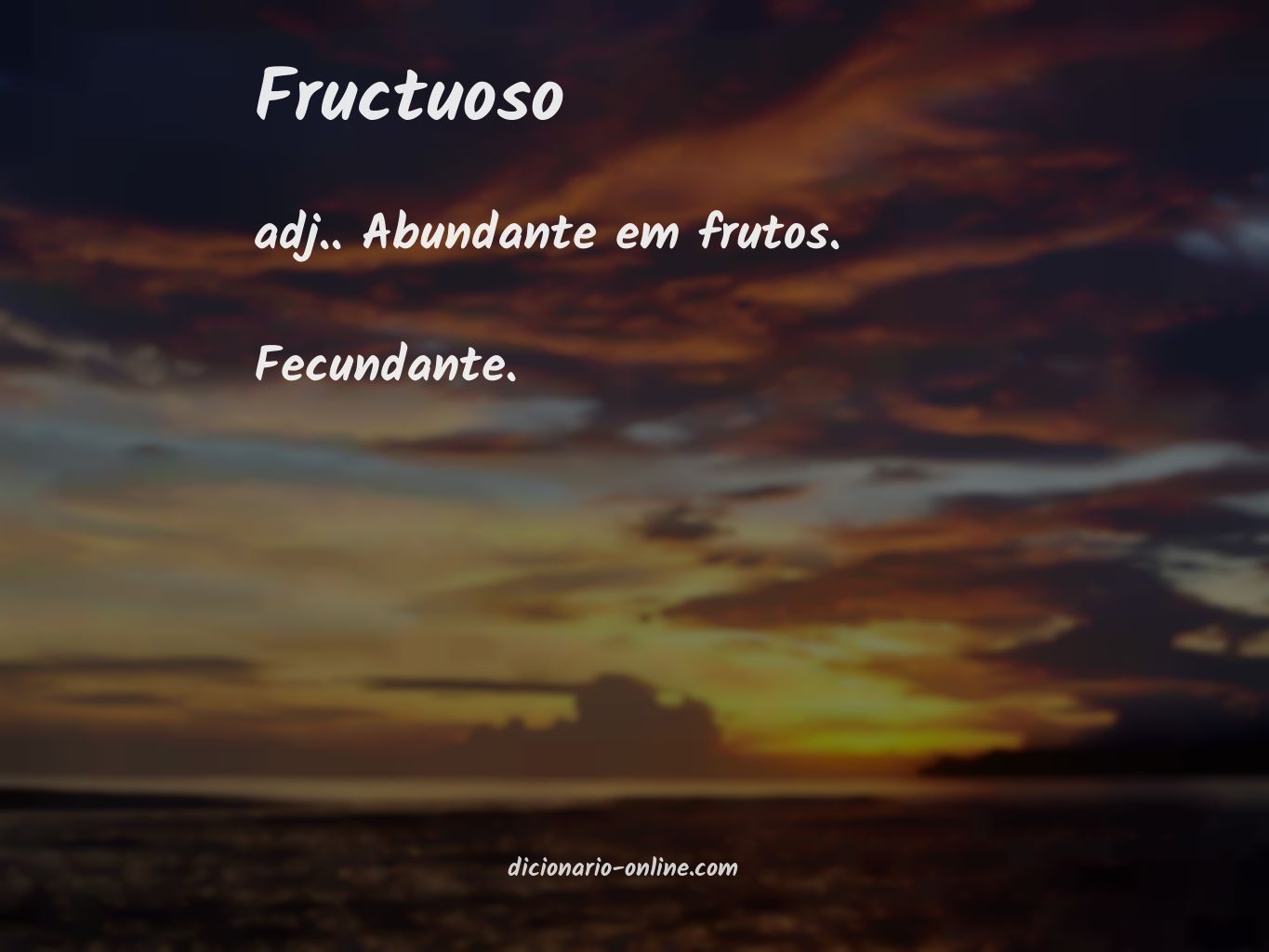 Significado de fructuoso