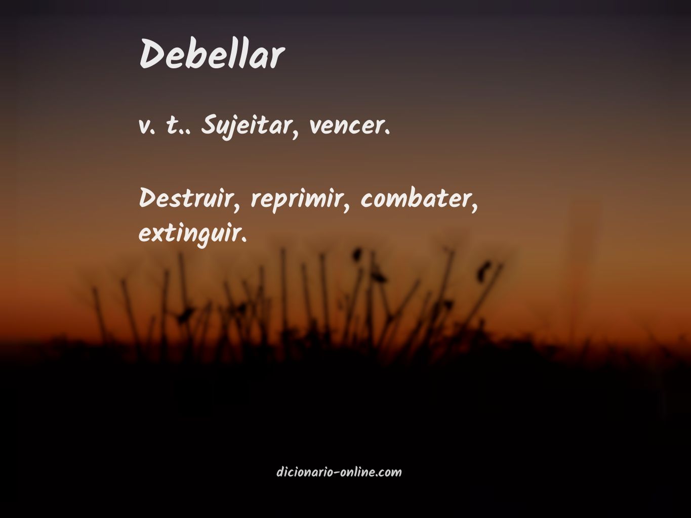 Significado de debellar