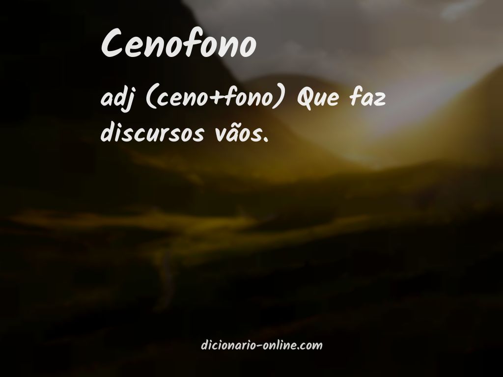 Significado de cenofono