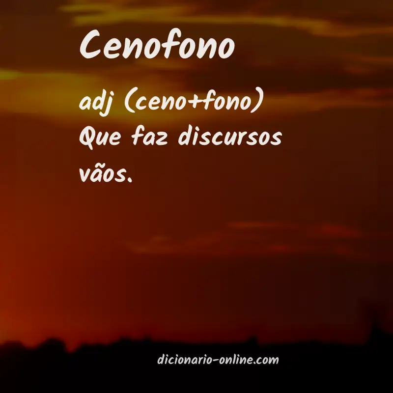 Significado de cenofono