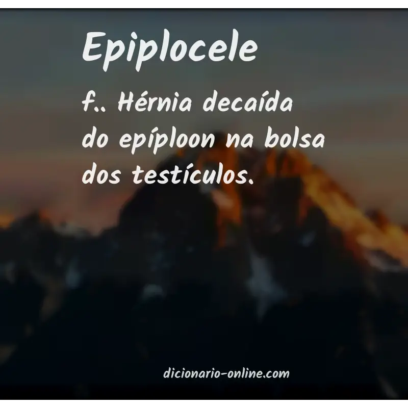 Significado de epiplocele