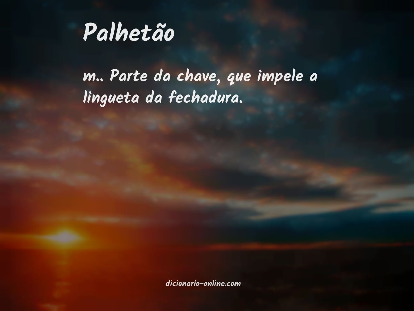 Significado de palhetão