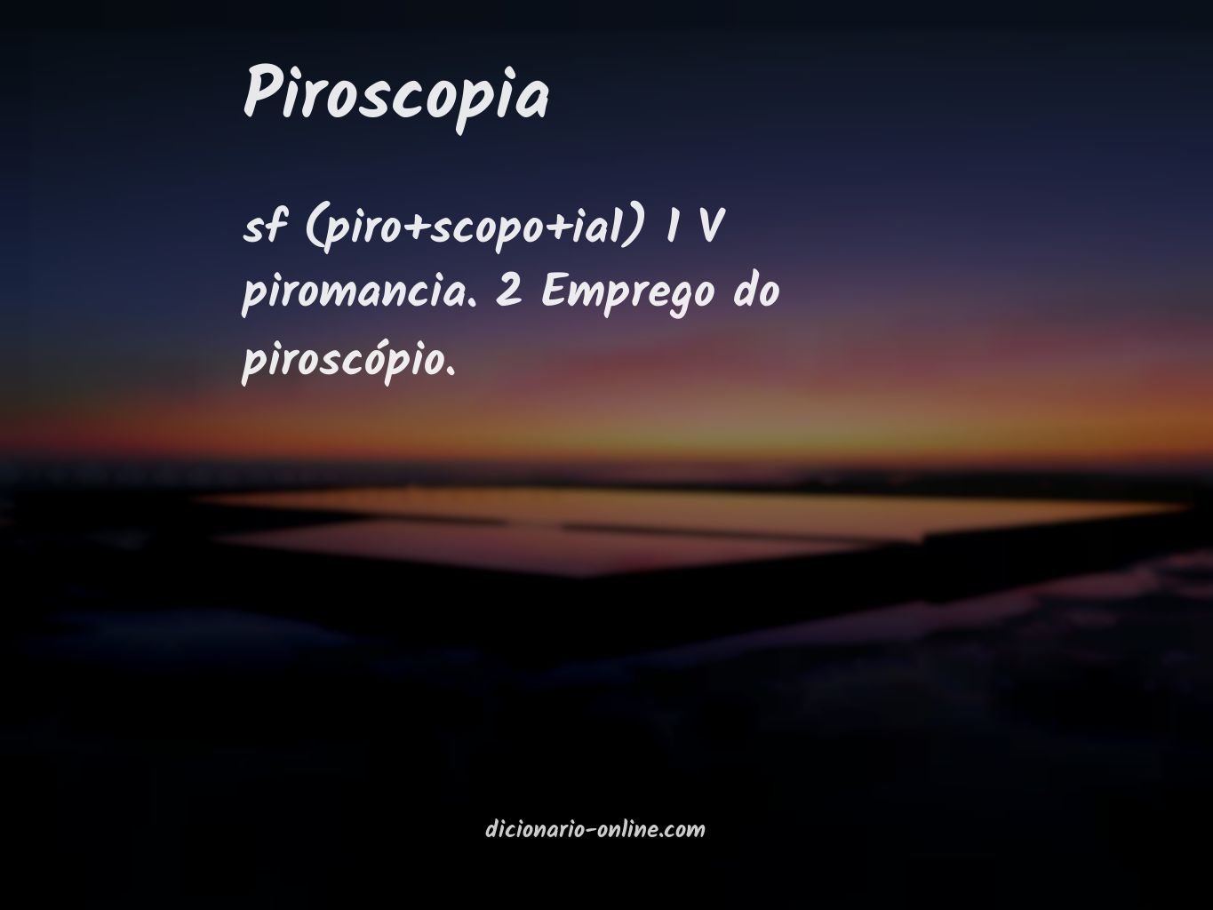 Significado de piroscopia