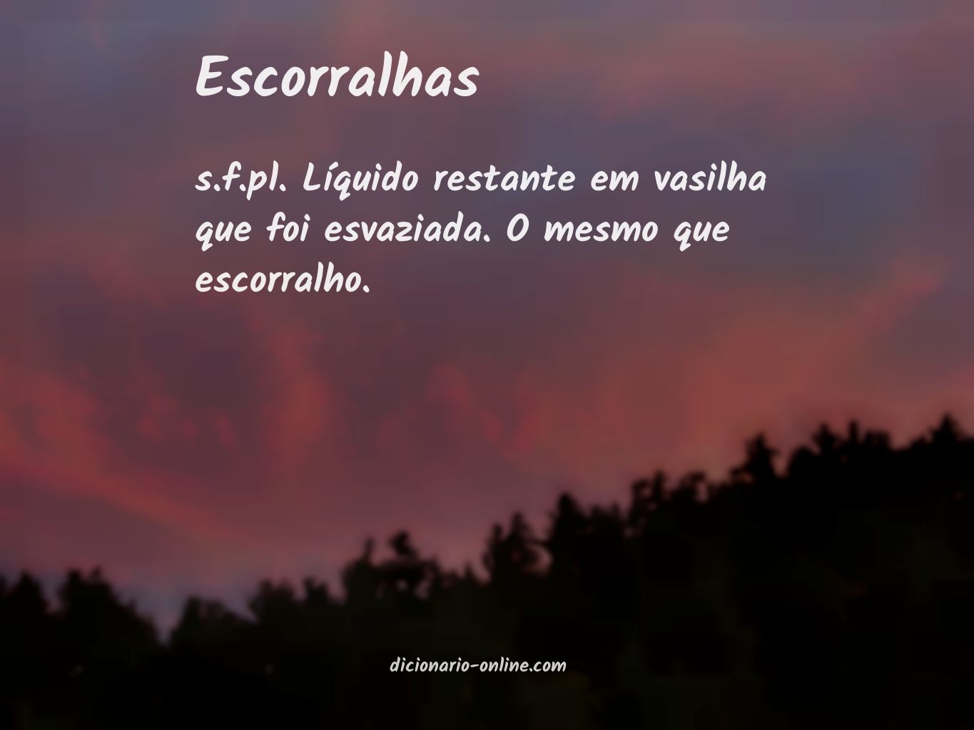 Significado de escorralhas