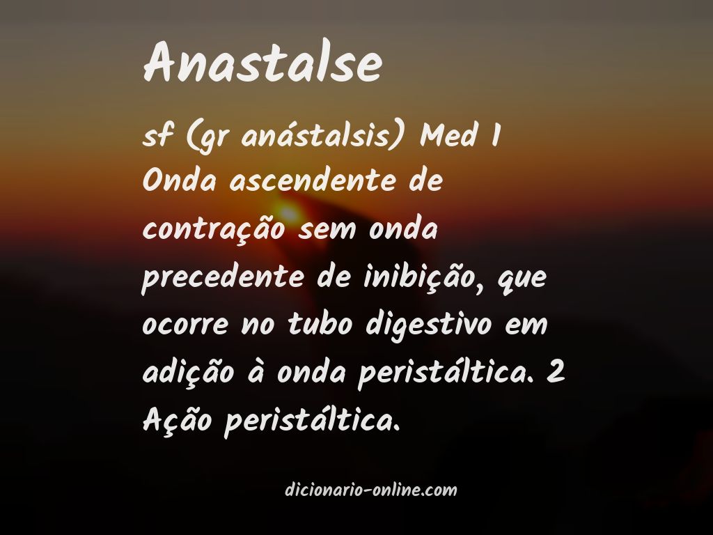 Significado de anastalse