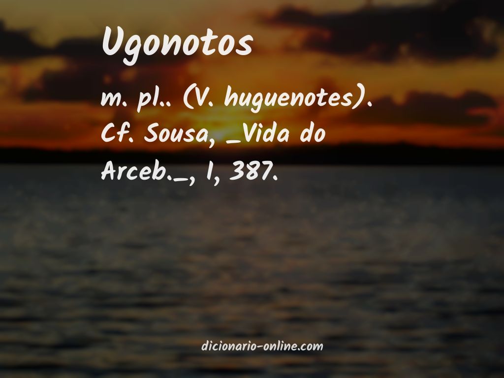 Significado de ugonotos