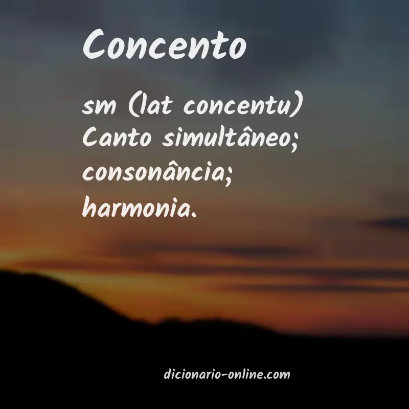 Significado de concento