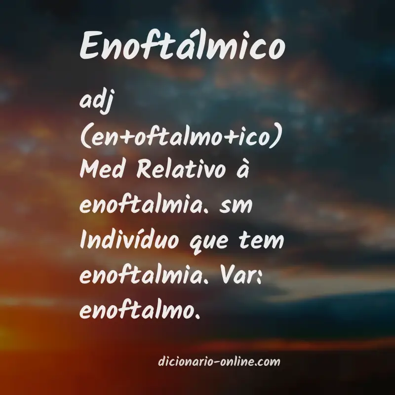 Significado de enoftálmico