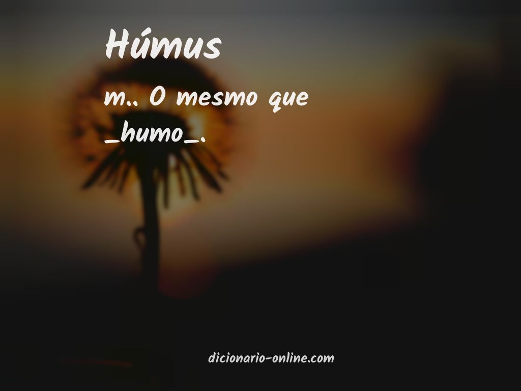 Significado de húmus