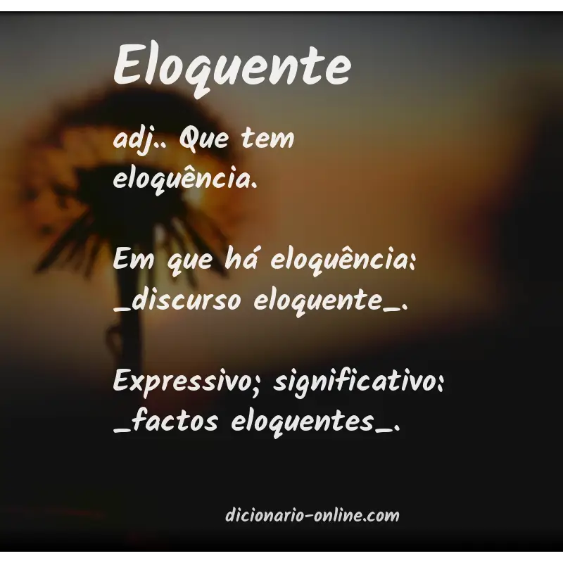 Significado de eloquente