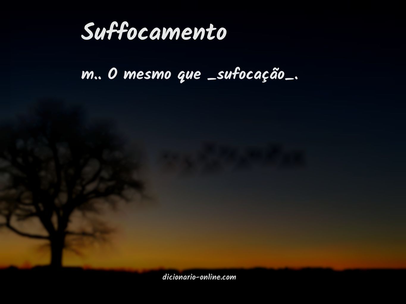 Significado de suffocamento