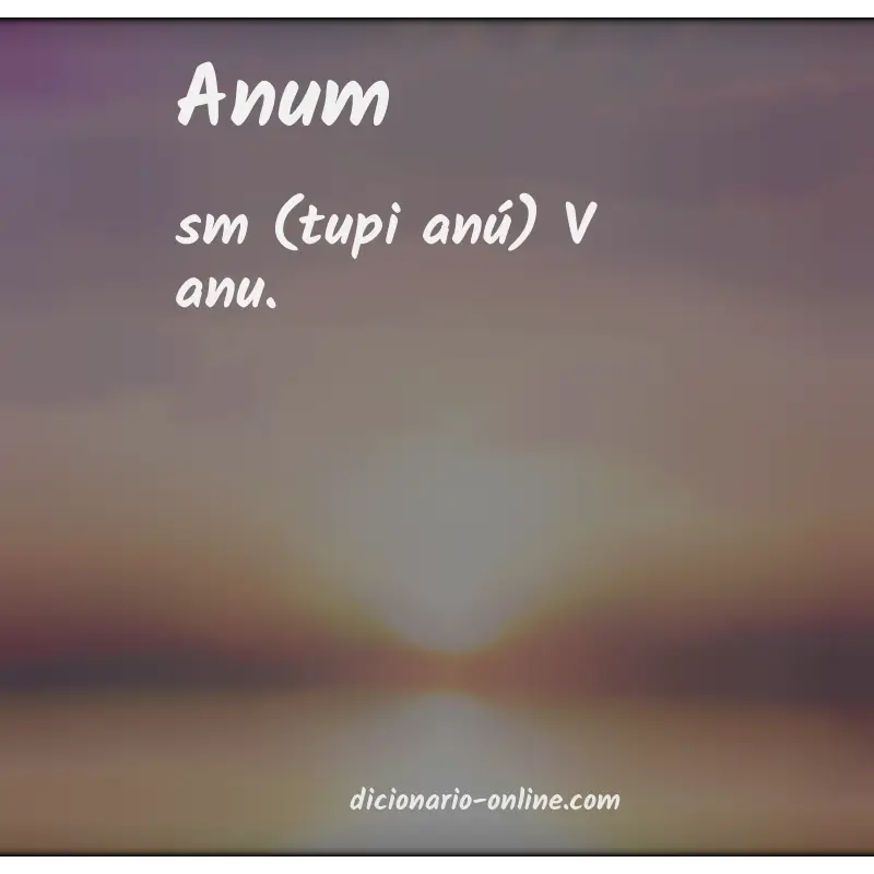 Significado de anum