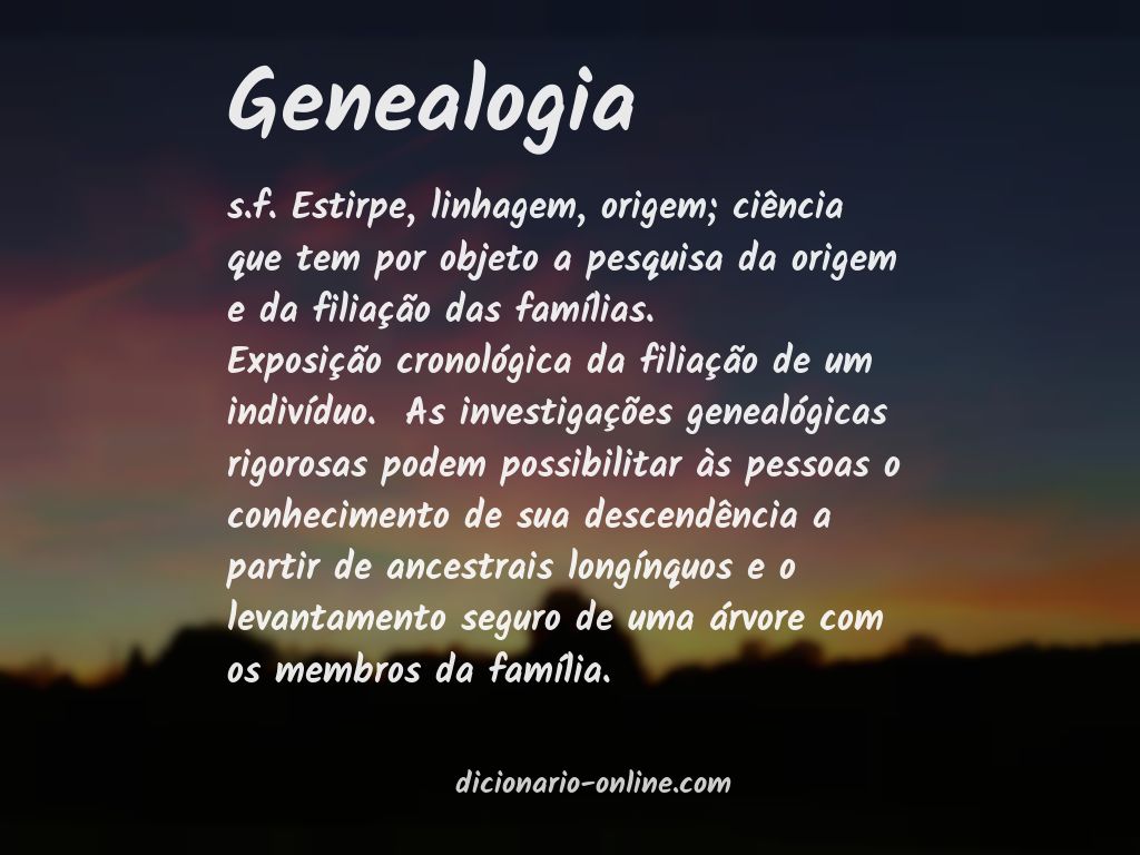 Significado de genealogia