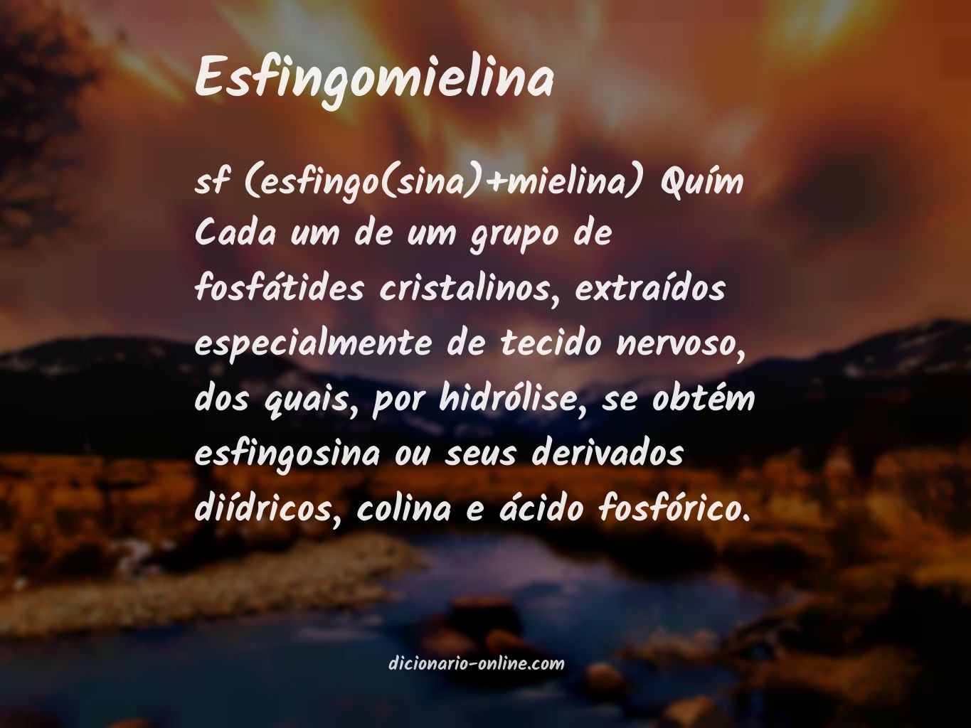 Significado de esfingomielina