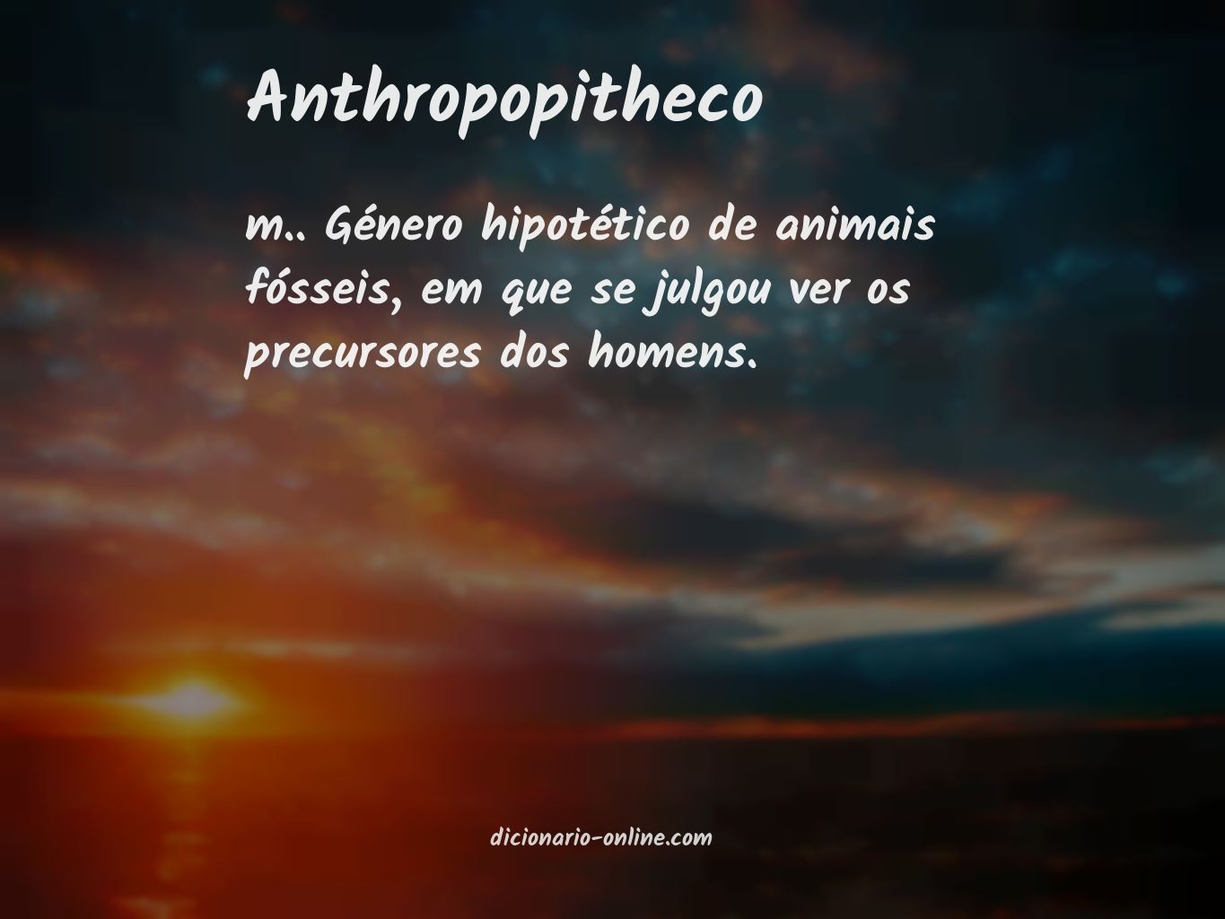 Significado de anthropopitheco