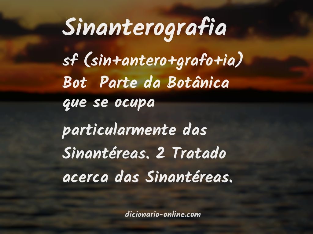 Significado de sinanterografia