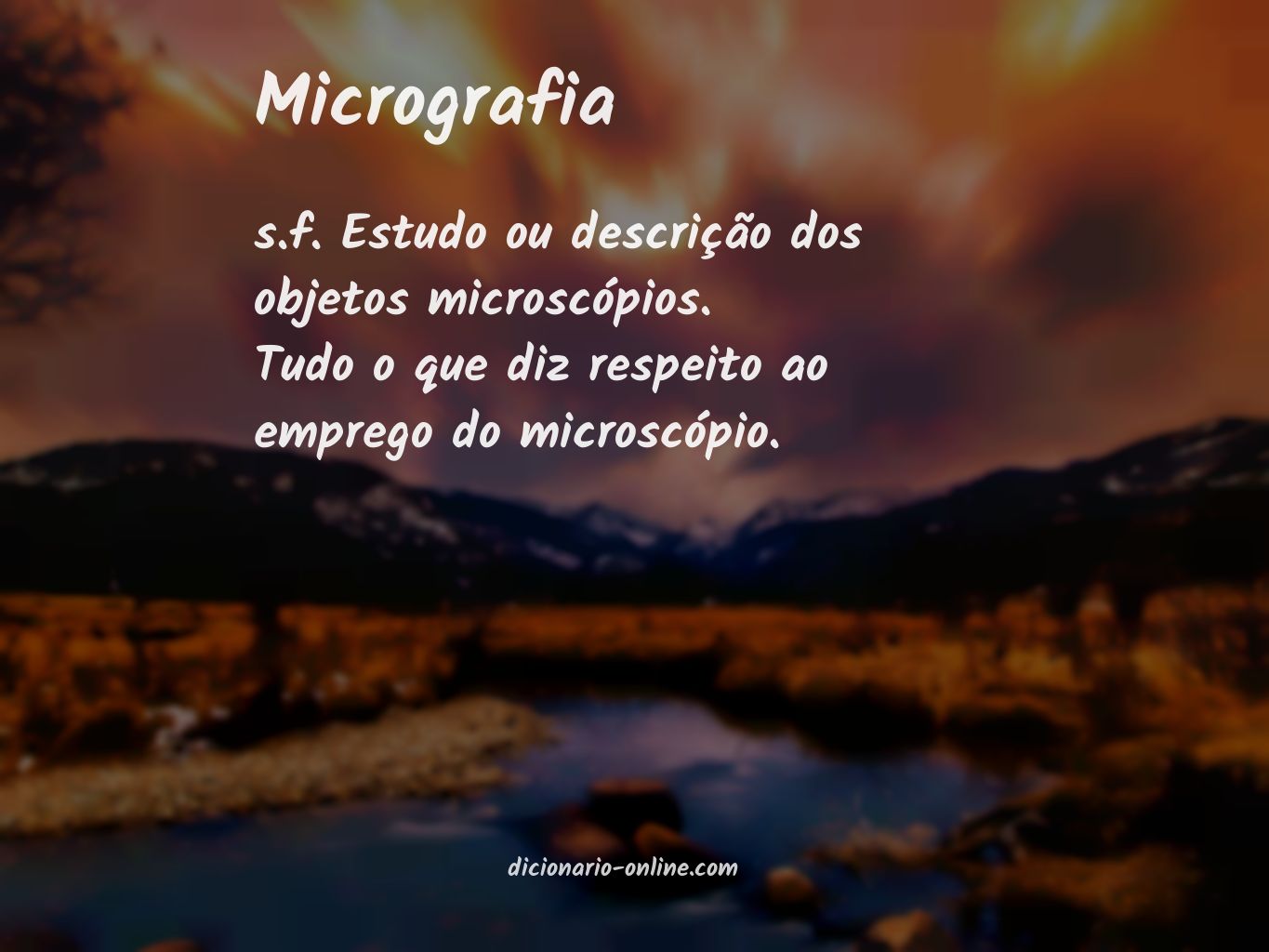 Significado de micrografia