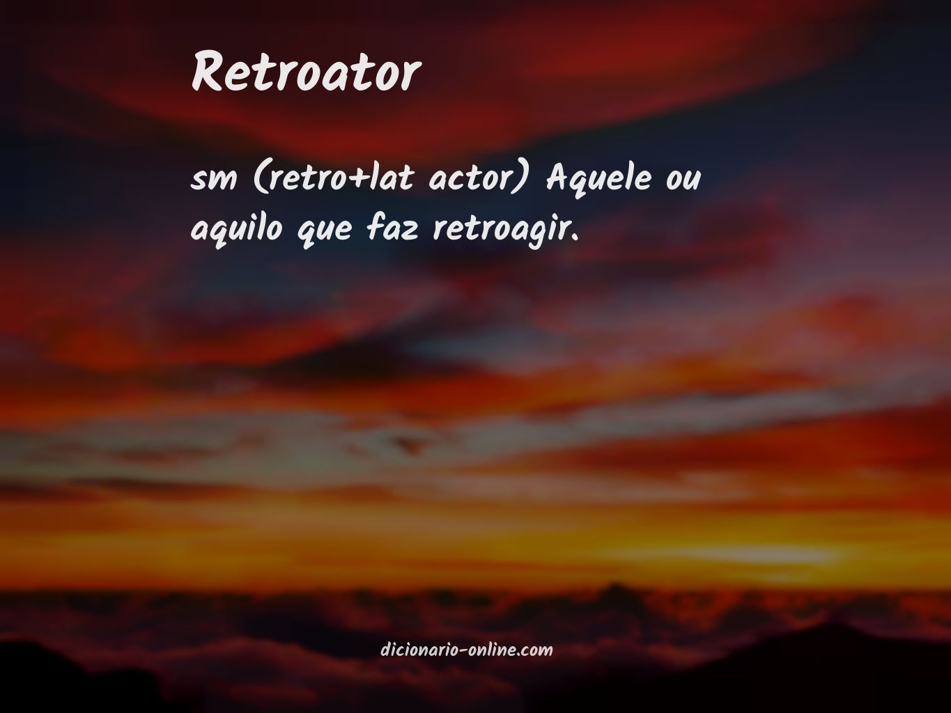 Significado de retroator