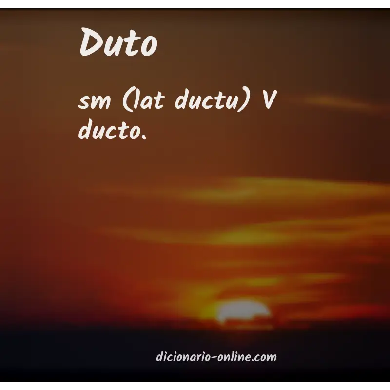 Significado de duto