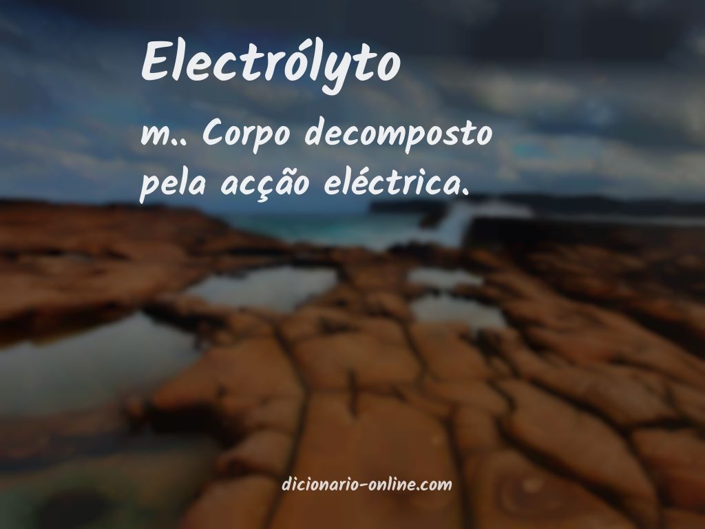 Significado de electrólyto