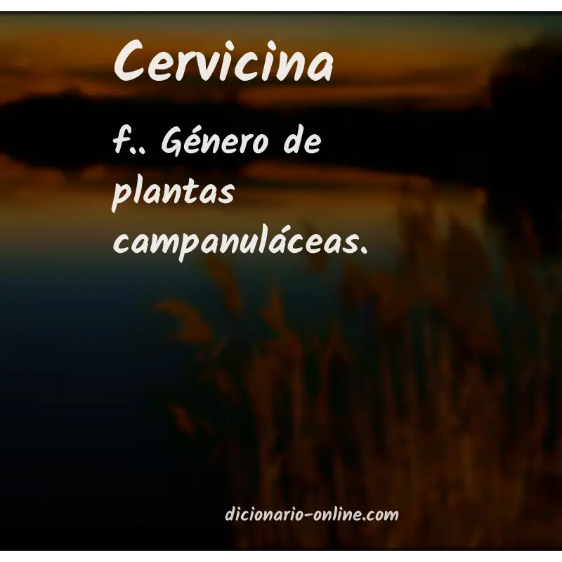 Significado de cervicina