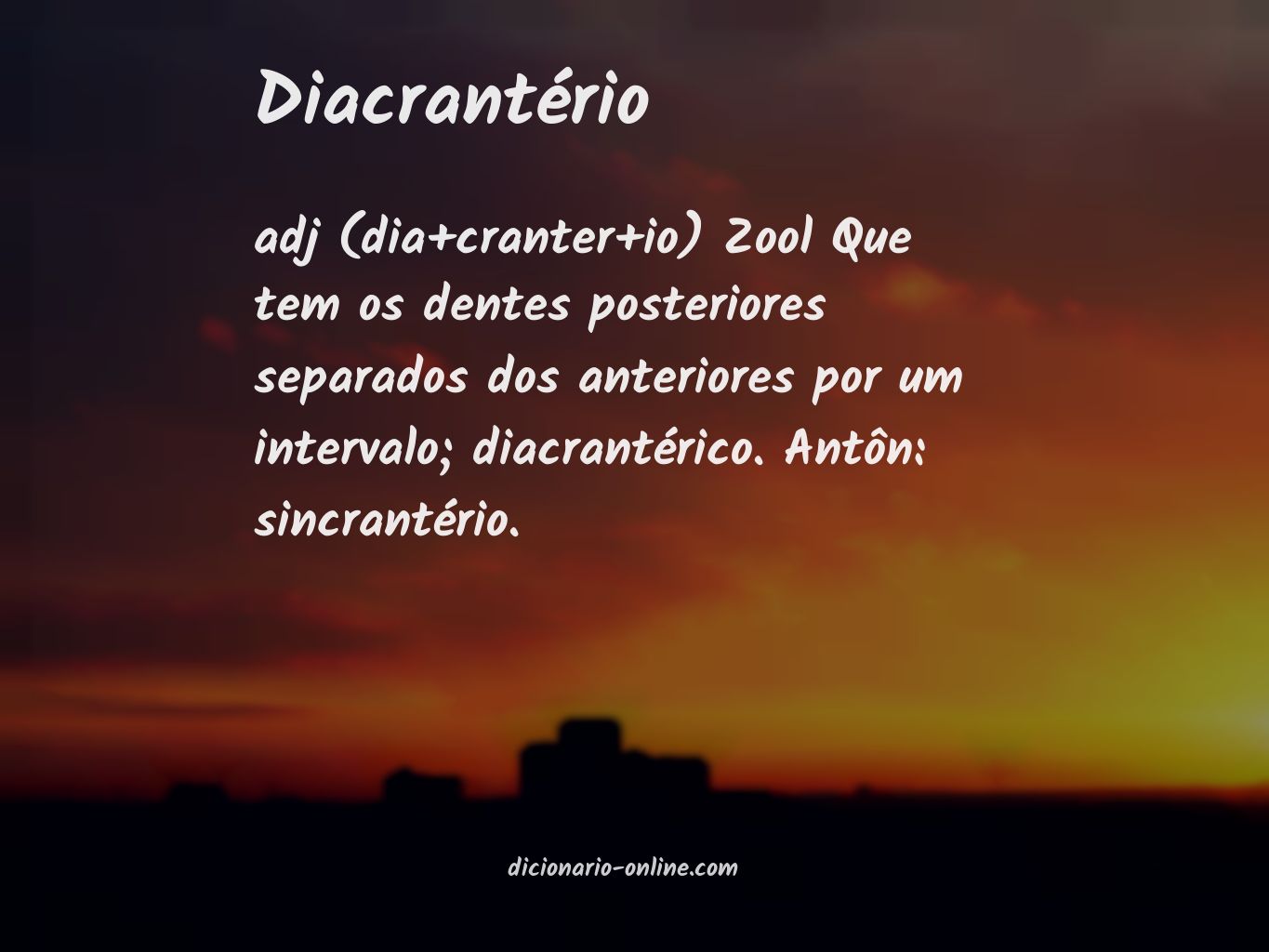 Significado de diacrantério