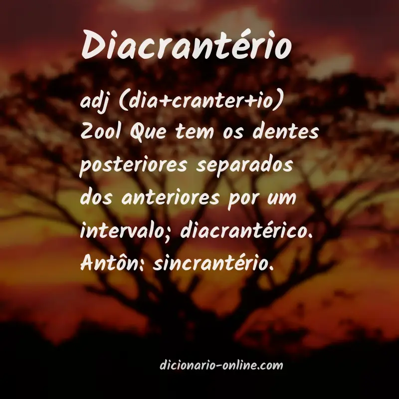 Significado de diacrantério