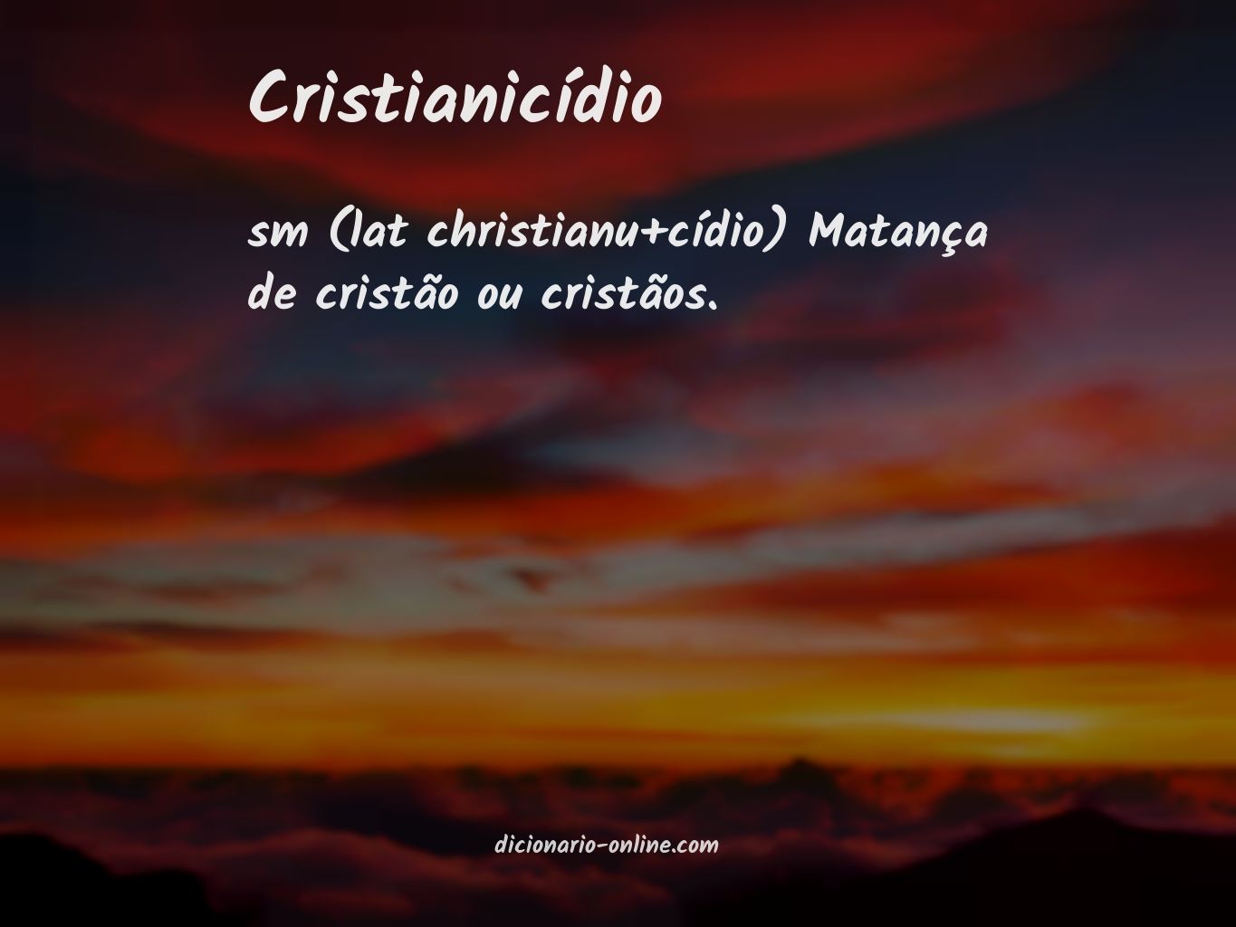 Significado de cristianicídio