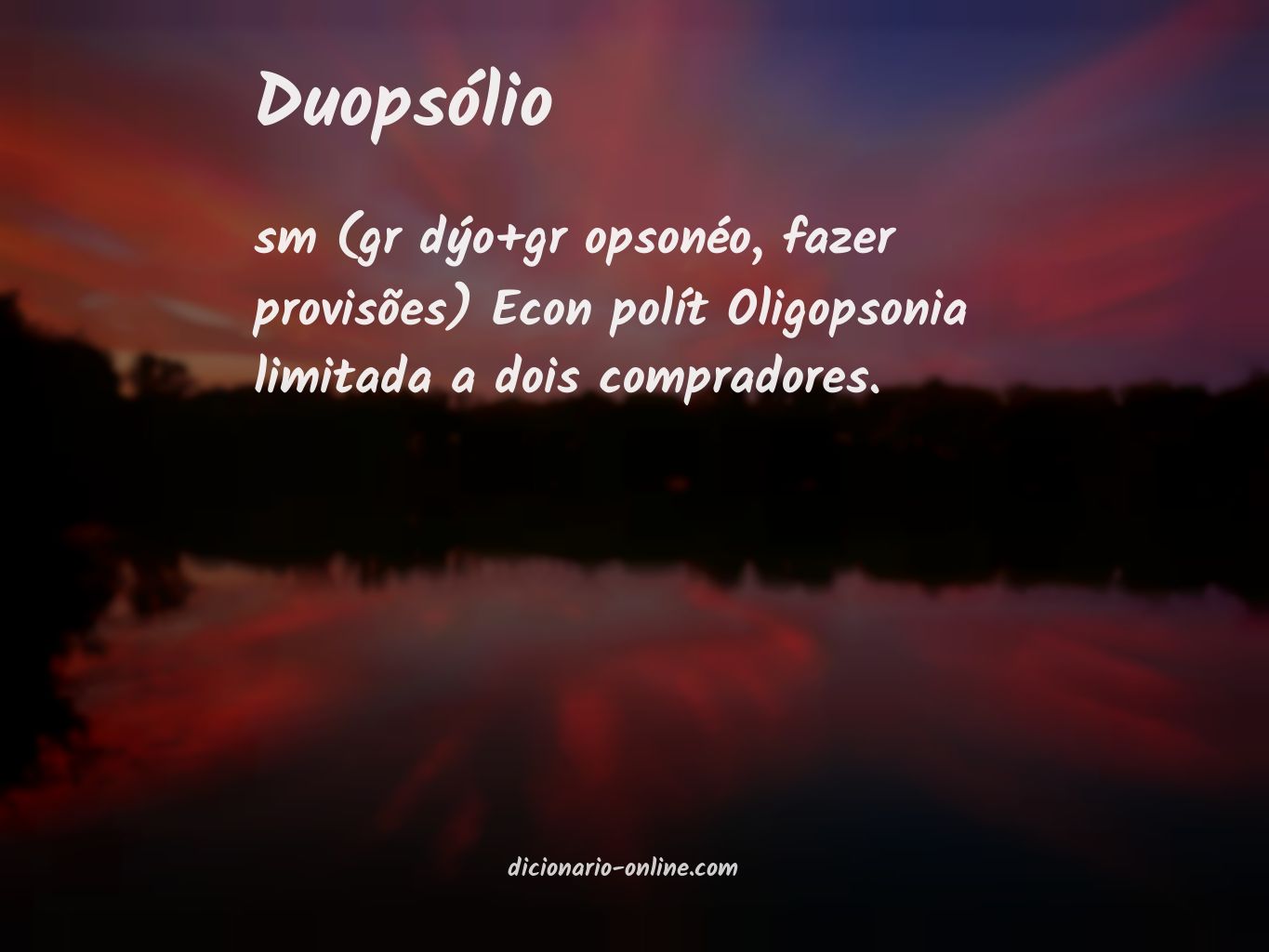 Significado de duopsólio