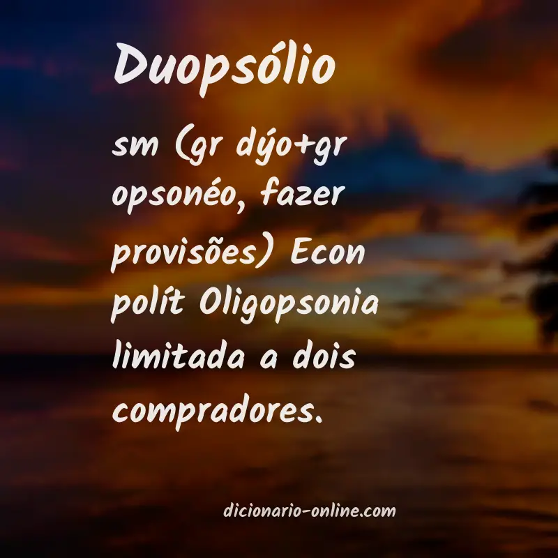 Significado de duopsólio