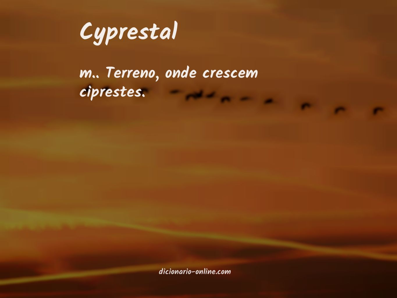 Significado de cyprestal