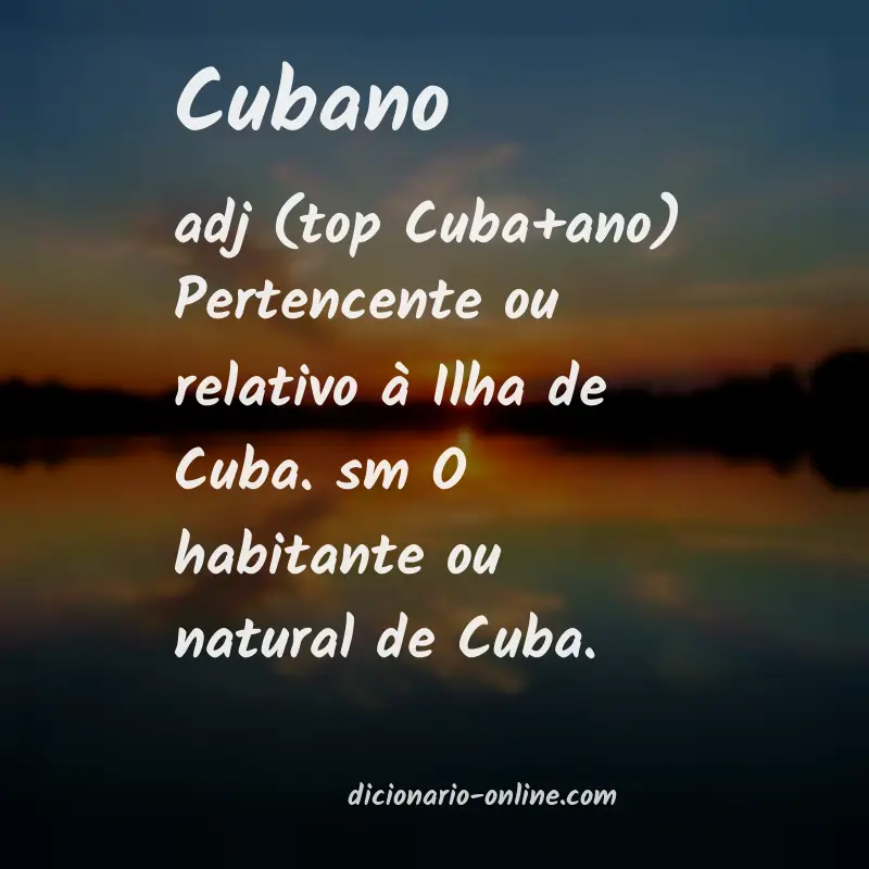 Significado de cubano
