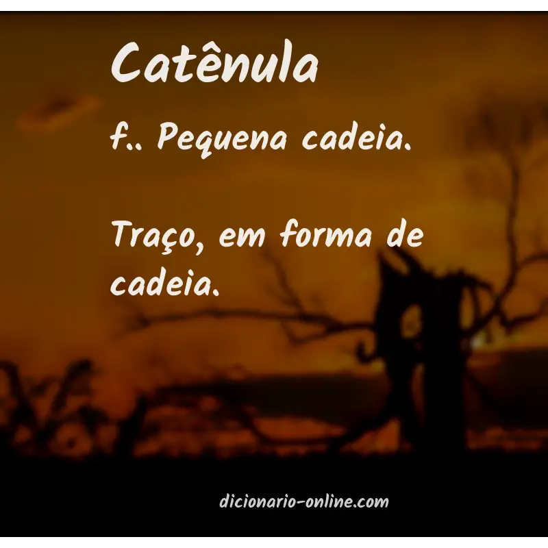 Significado de catênula