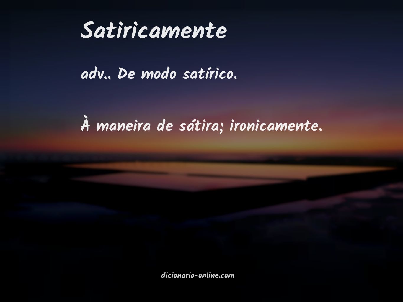 Significado de satiricamente