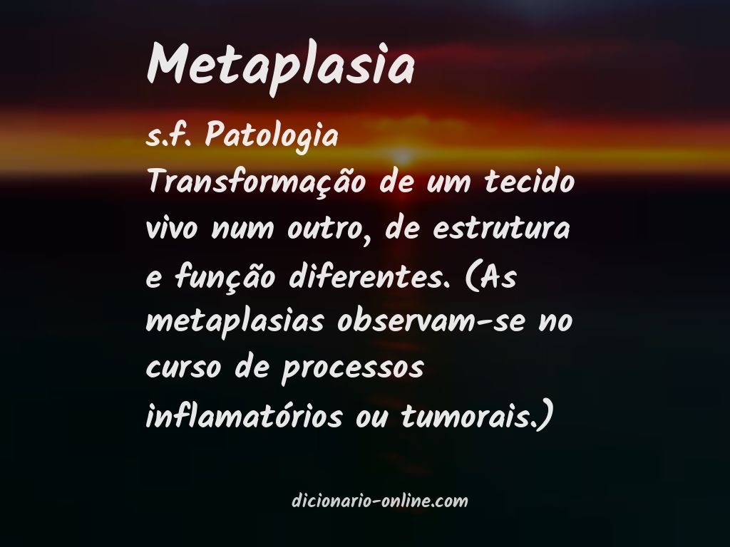 Significado de metaplasia