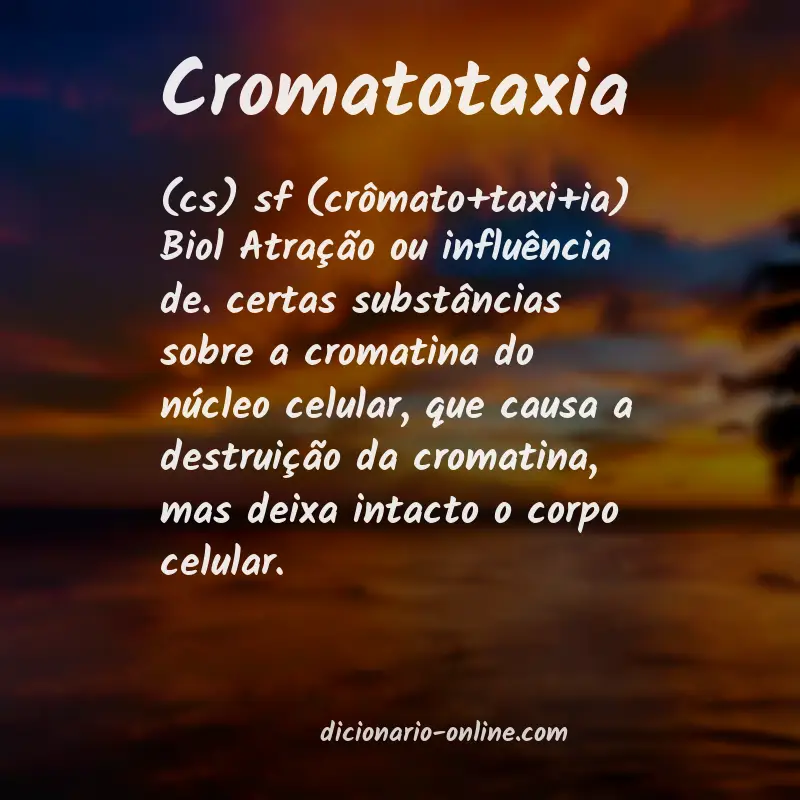 Significado de cromatotaxia