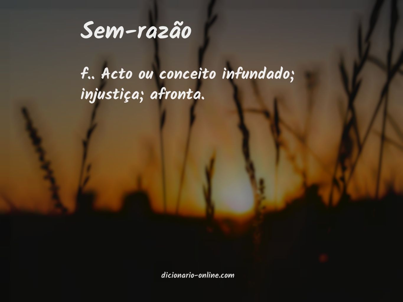 Significado de sem-razão