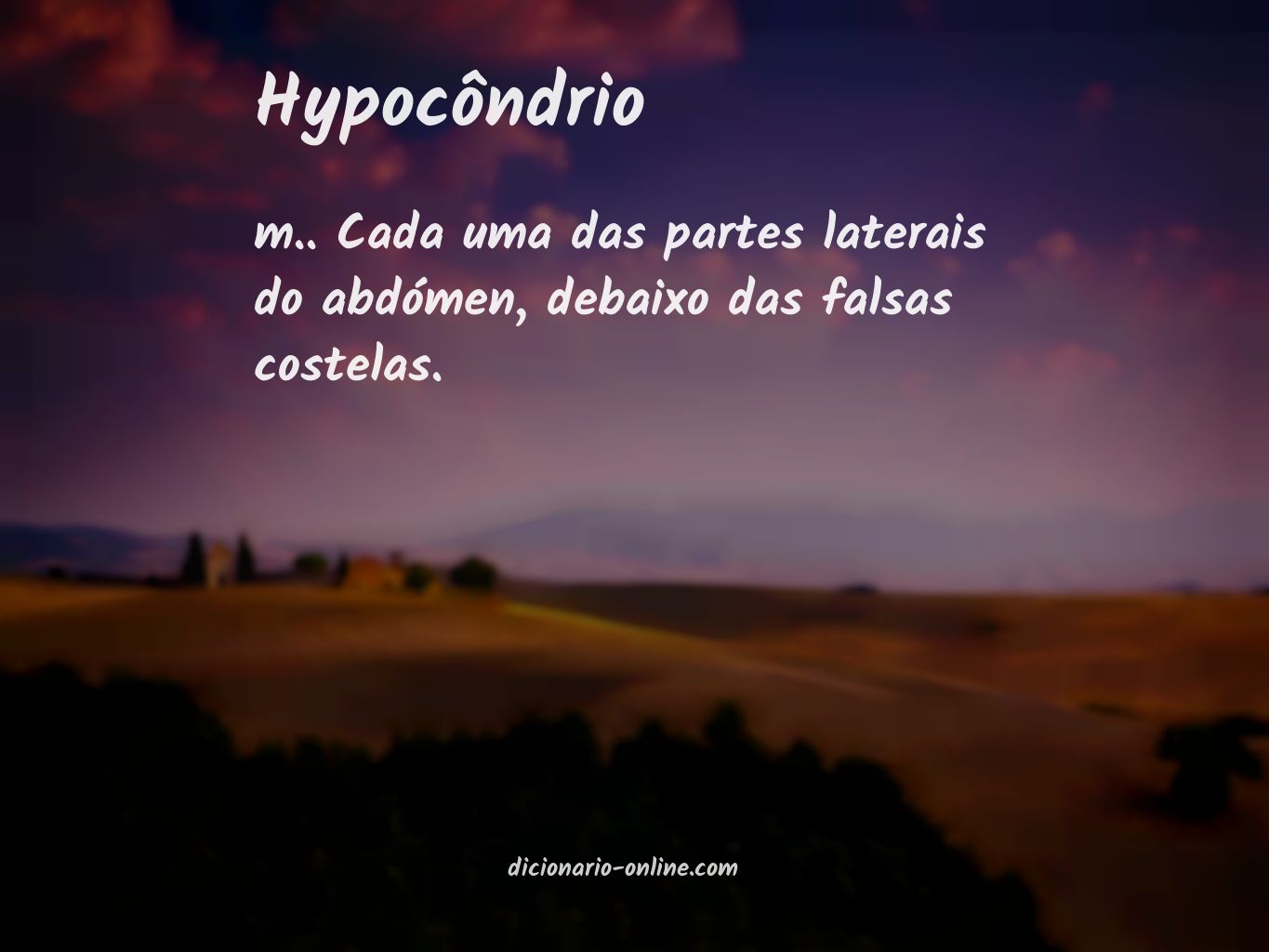 Significado de hypocôndrio