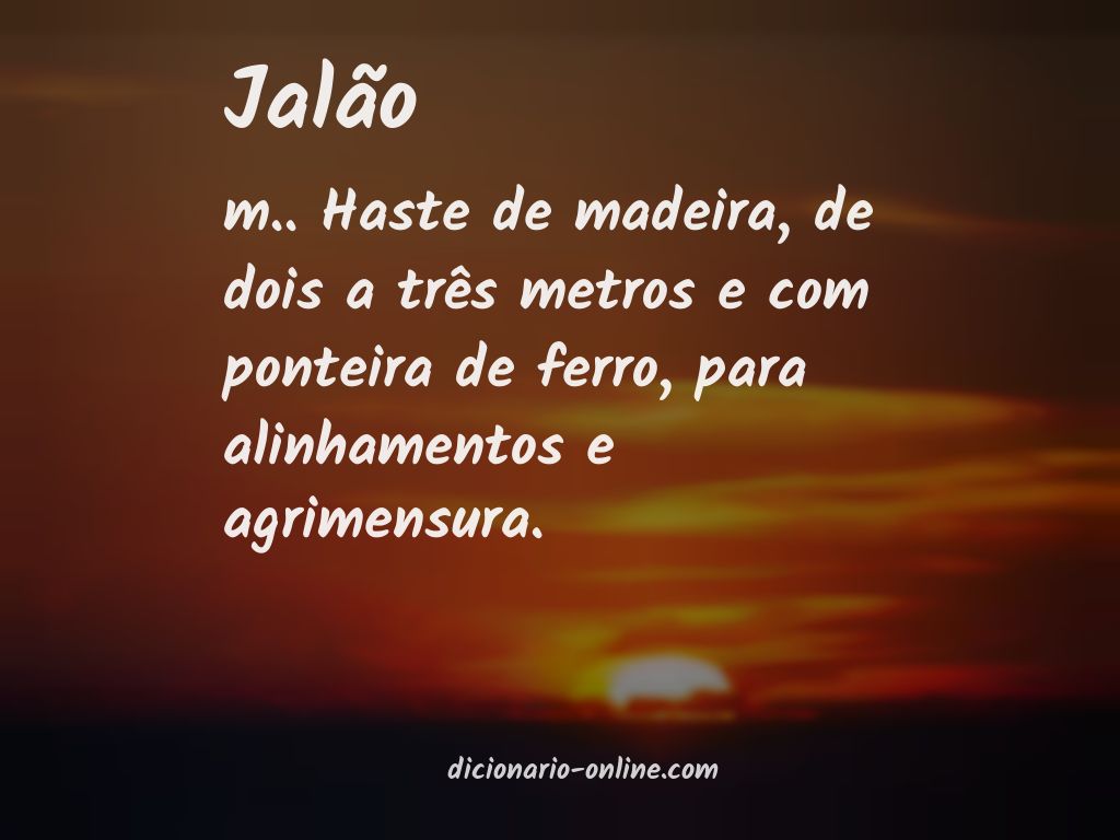 Significado de jalão