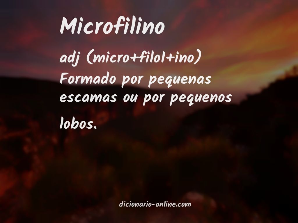 Significado de microfilino