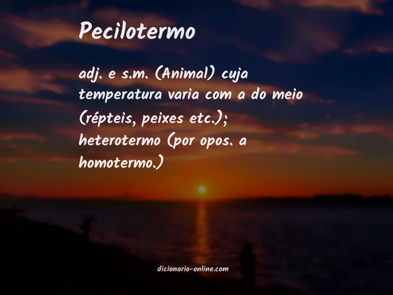 Significado de pecilotermo