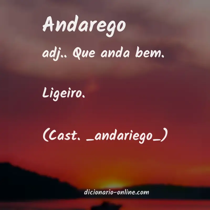 Significado de andarego
