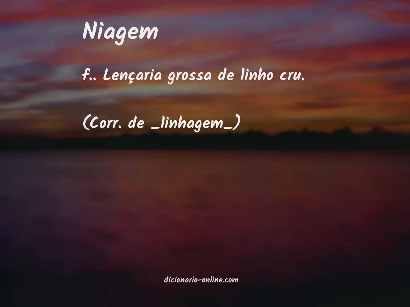 Significado de niagem