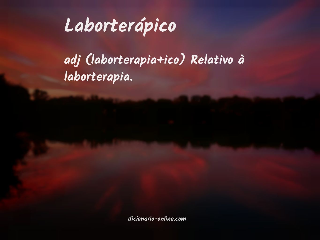 Significado de laborterápico