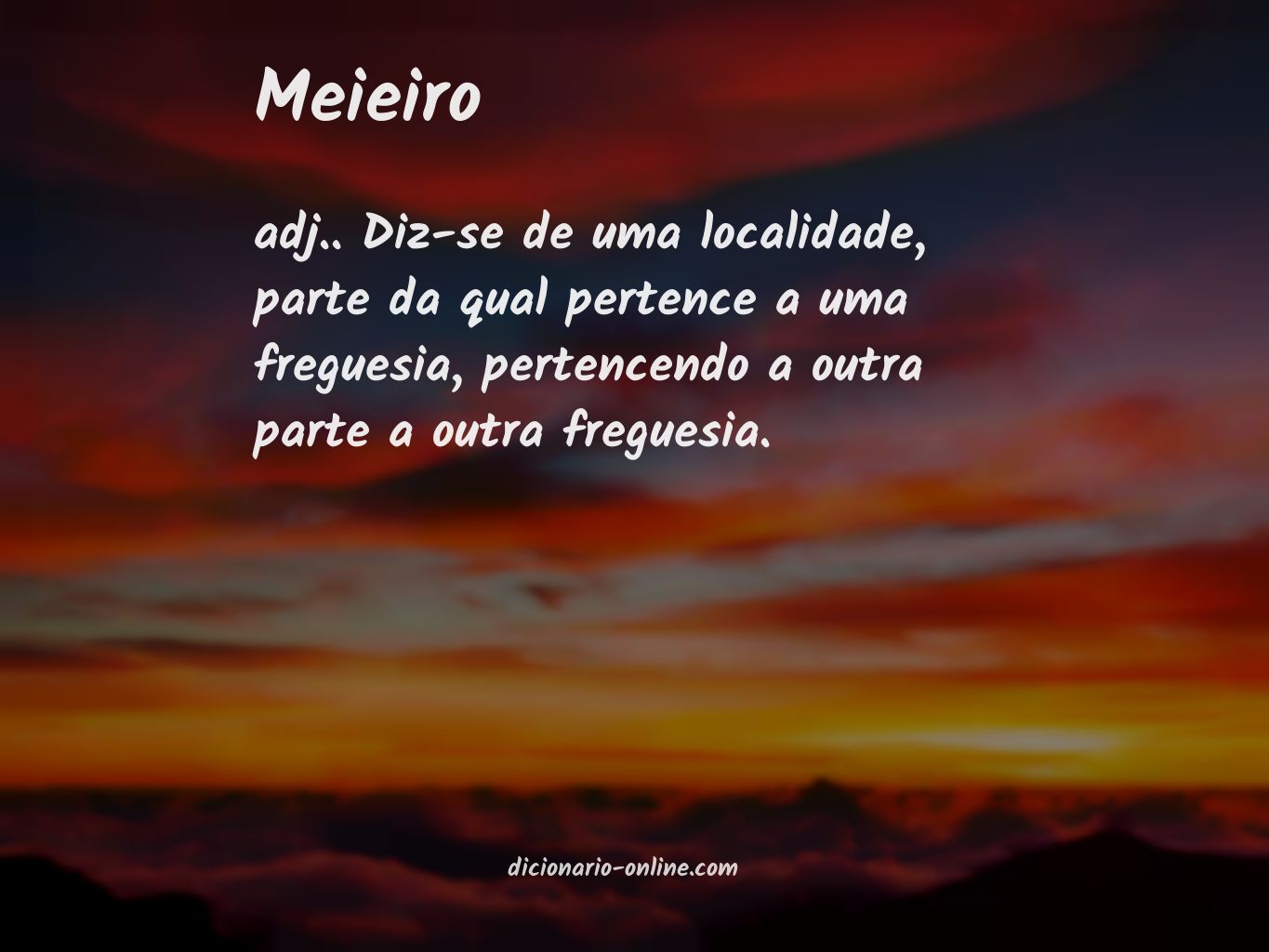 Significado de meieiro